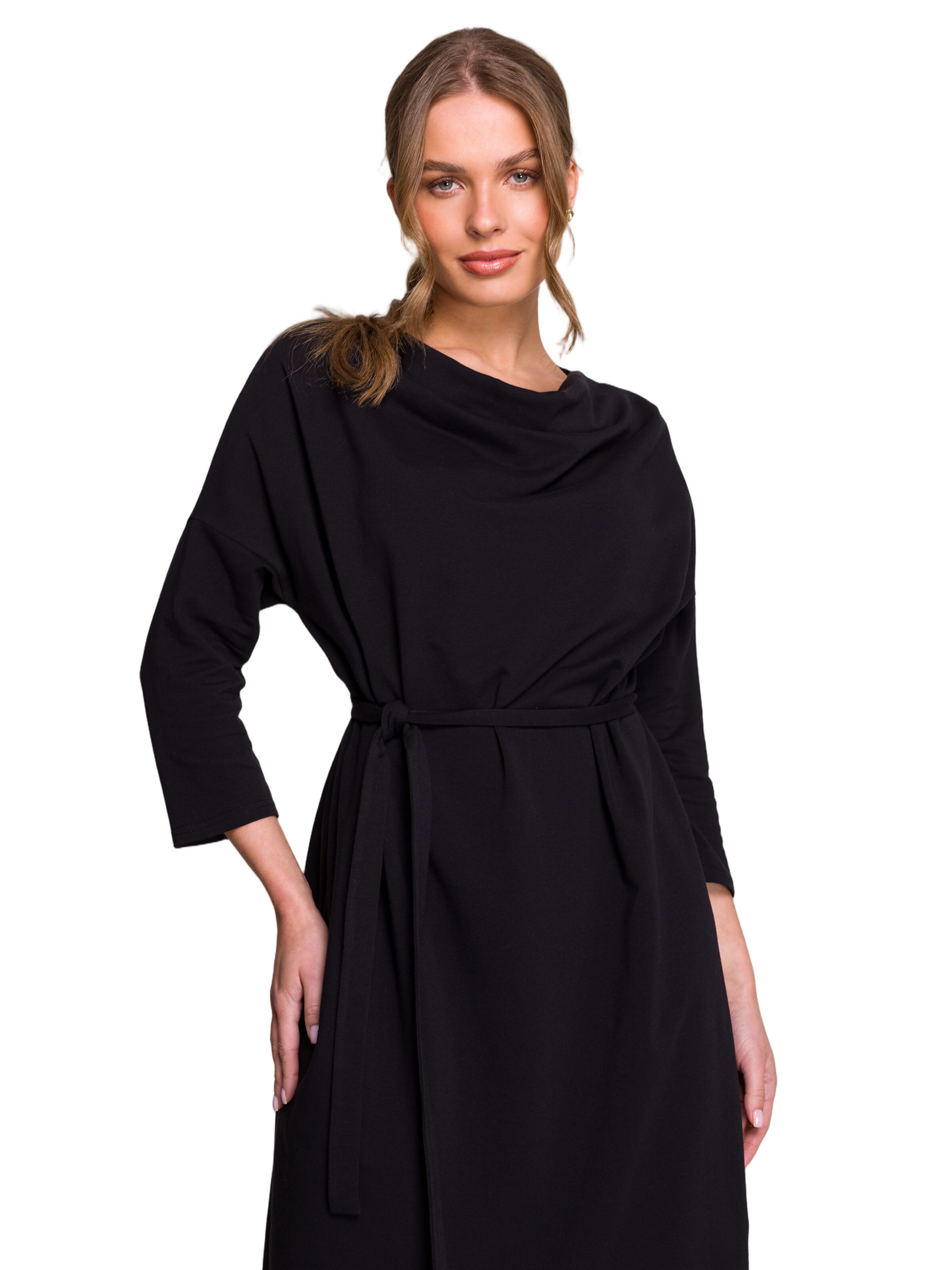 Stylove Šaty 'Sukienka oversize z modalu' – černá