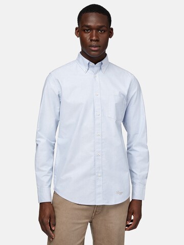 Boggi Milano Regular fit Overhemd in Blauw: voorkant