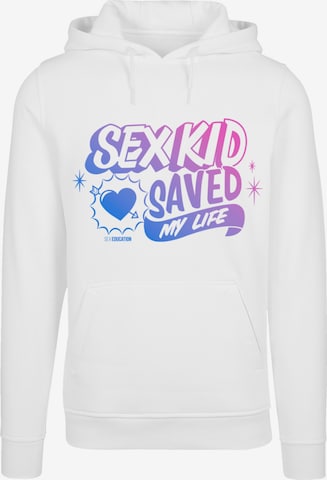 Sweat-shirt 'Sex Education  Sex Kid  Netflix TV Series' F4NT4STIC en blanc : devant