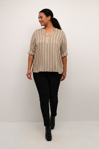 KAFFE CURVE - Blusa 'sida' em bege