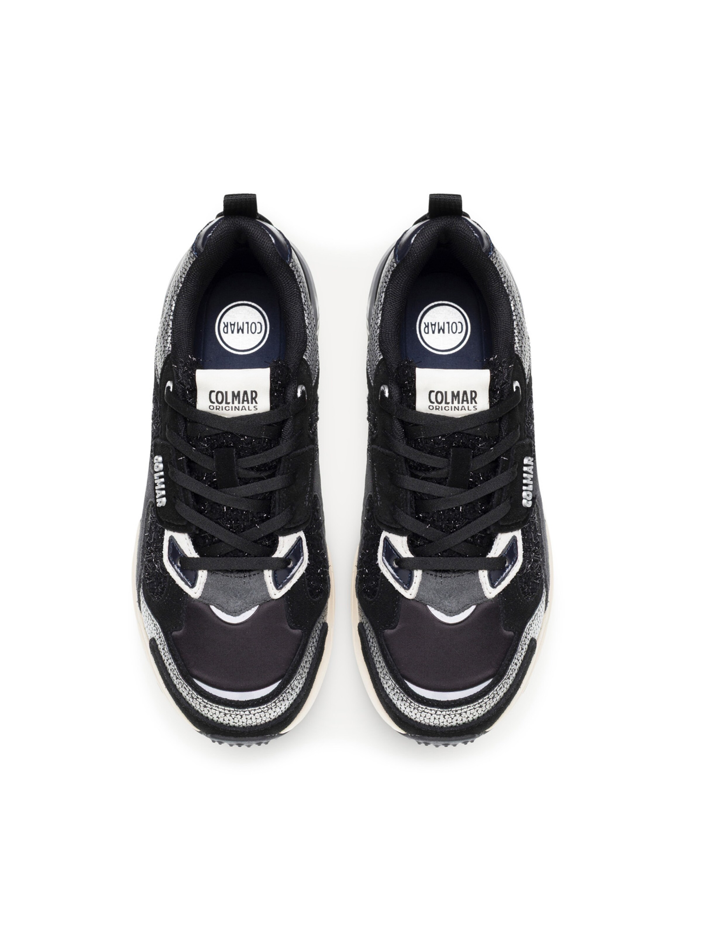 Baskets basses 'Garner' Colmar en noir : au dessus