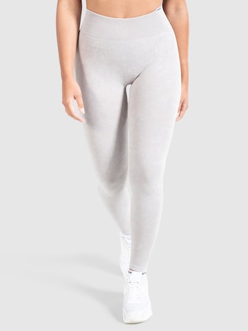 Skinny Leggings ' Batik Scrunch ' Smilodox en marron : devant