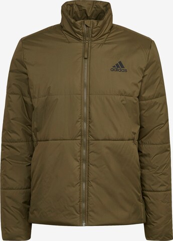 ADIDAS SPORTSWEAR Outdoor jacket 'Bsc 3-Stripes Insulated' in Green: front
