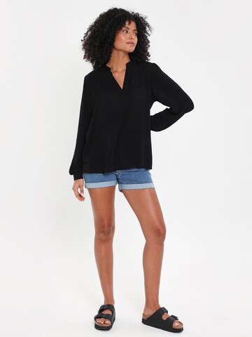 Threadbare Blouse 'Cathery' in Zwart