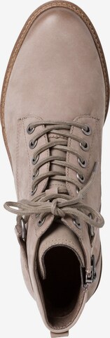 TAMARIS Lace-Up Ankle Boots in Beige