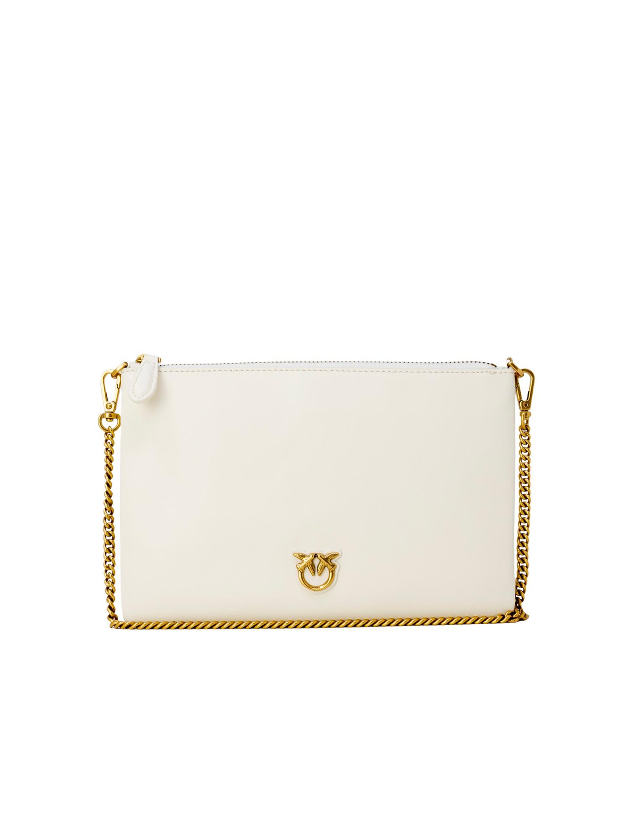 PINKO - Bolso saco 'FLAT CLASSIC VITELLO SETA 100455 A0F1' en beige: frente