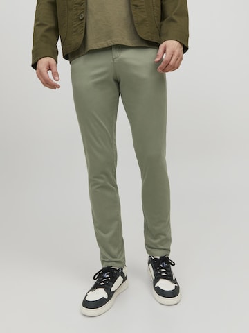 JACK & JONES Slimfit Chinosy 'JJIMarco JJBowie' w kolorze zielony: przód
