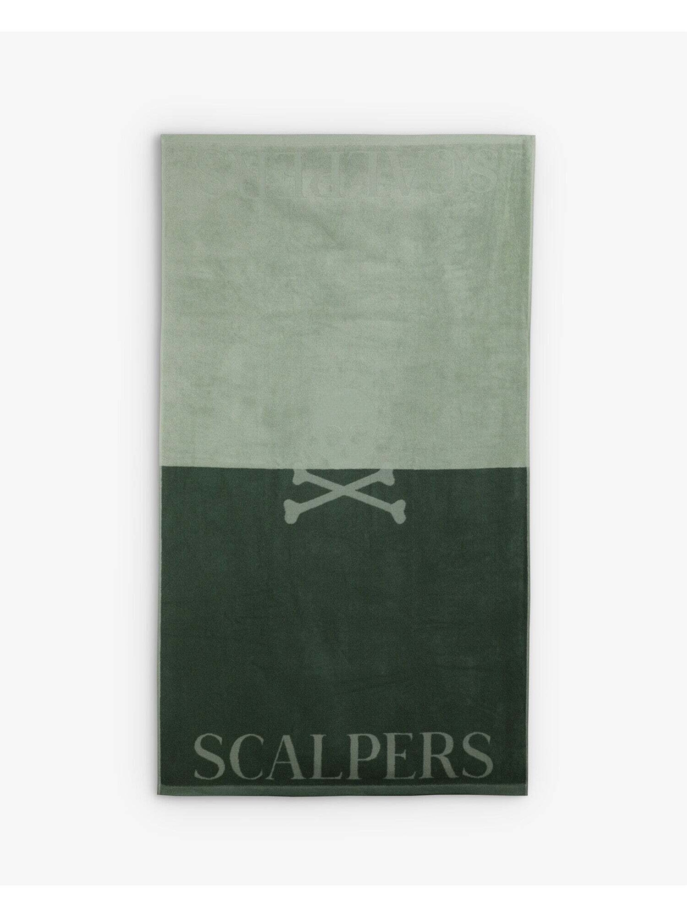 Scalpers Skull Bicolor Towel ' ' in Grün: Vorderseite
