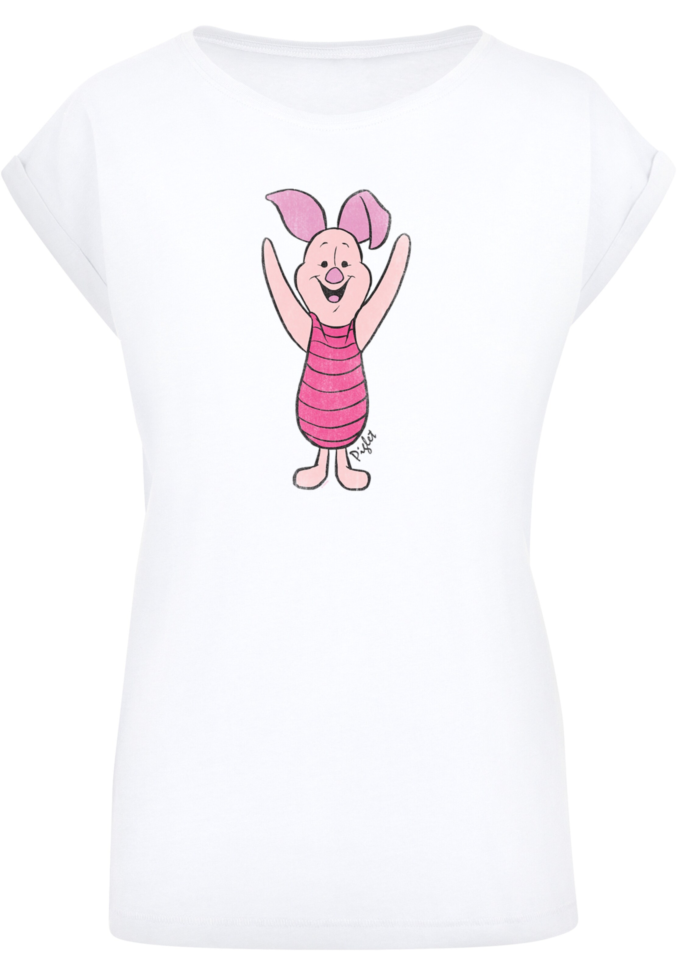 F4NT4STIC T-Shirt 'Disney Winnie The Pooh Piglet Classic' in Weiß: Vorderseite