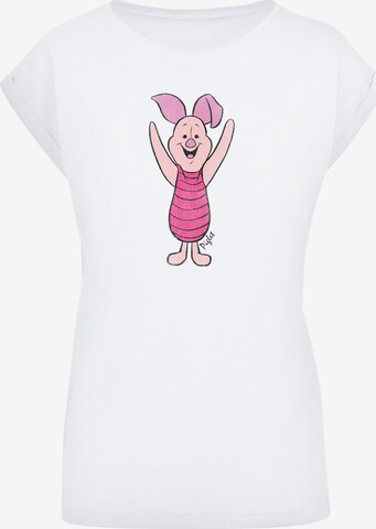 F4NT4STIC Shirt 'Disney Winnie The Pooh Piglet Classic' in Wit: voorkant