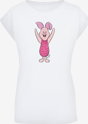 T-shirt 'Disney Winnie The Pooh Piglet Classic' F4NT4STIC en blanc : devant