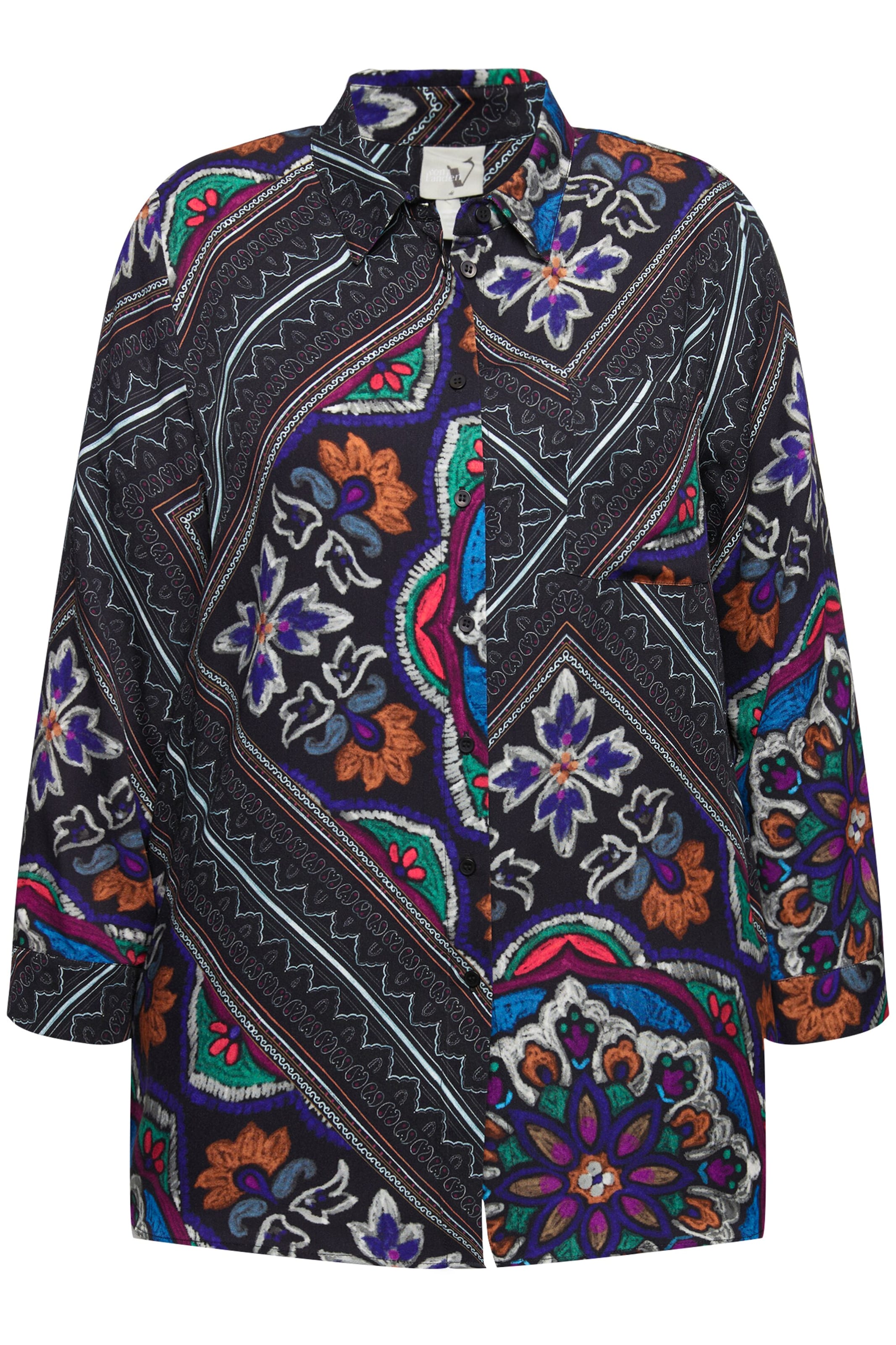 Ulla Popken Blouse in Zwart: voorkant