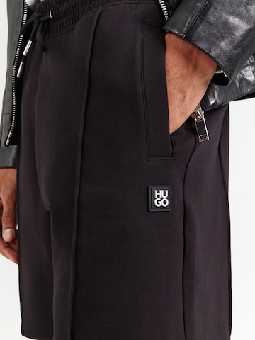 HUGO Широки крачоли Панталон 'Dimac' в черно