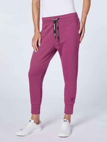 CHIEMSEE Tapered Pants in Purple: front