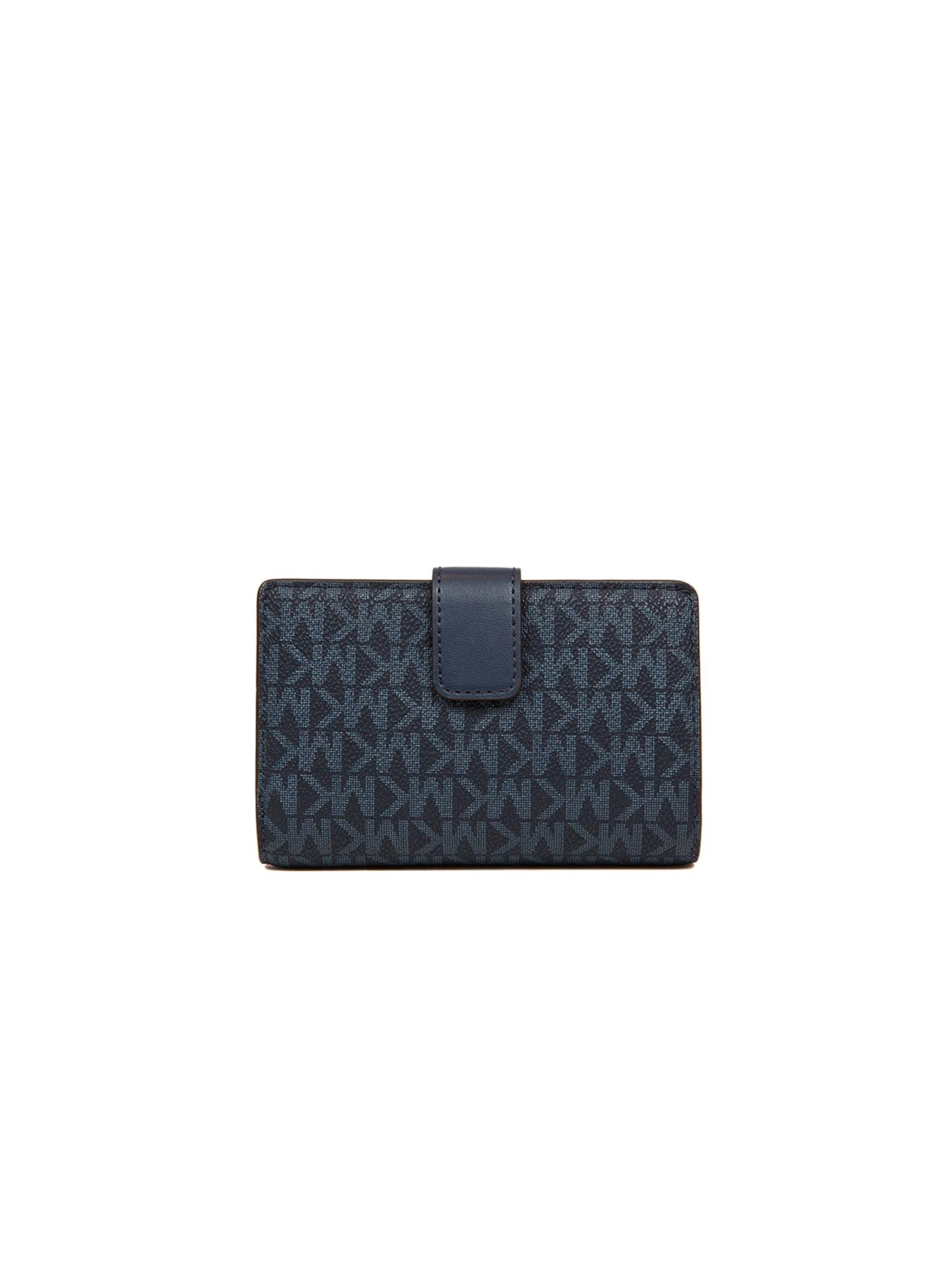 Michael Kors Portemonnaie 'Novelty Medium Bi-Fold Zip Coin With Key Fob'‌‌‌‌‌‌‌‌‌‌ in Blau