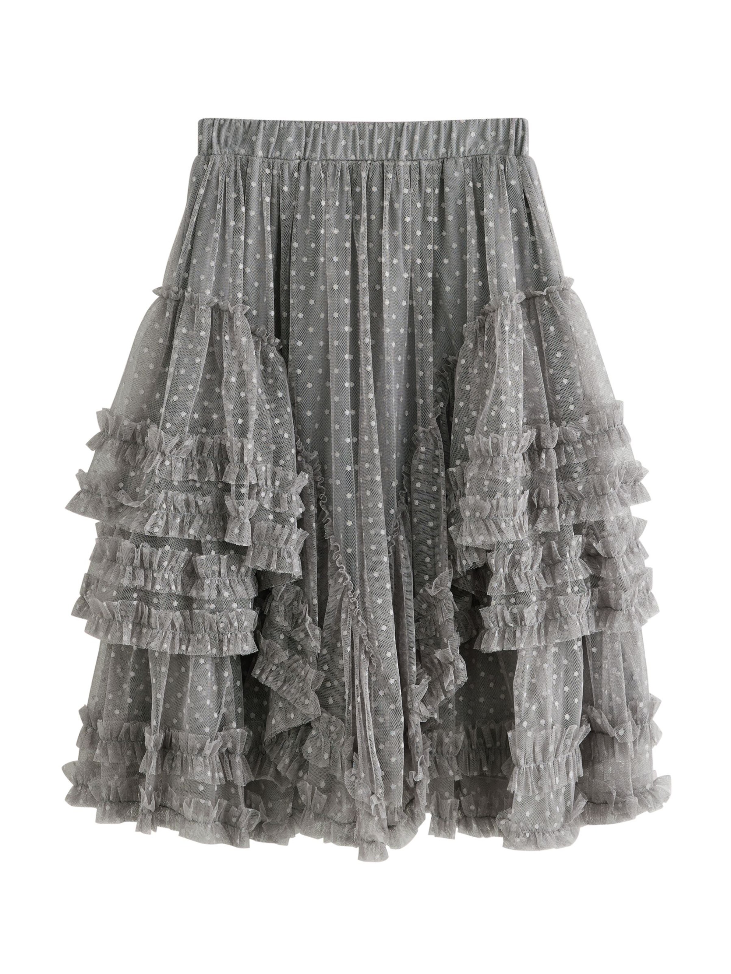 Next - Falda en gris: frente