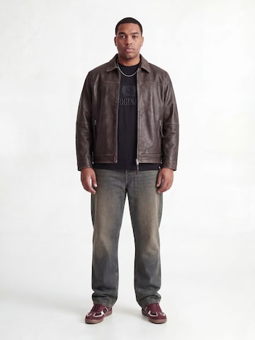 juoda Jack & Jones Plus Marškinėliai 'JORFREDERIKSBERG'