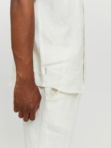 mazine Regular fit Button Up Shirt ' Leland Linen Shirt ' in White
