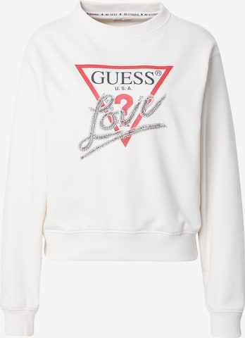 Sweat-shirt GUESS en beige : devant