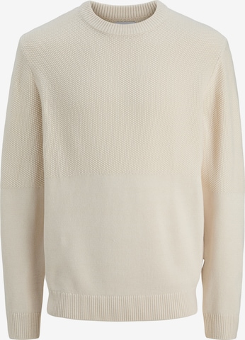Pull-over 'JJCARL' JACK & JONES en beige : devant