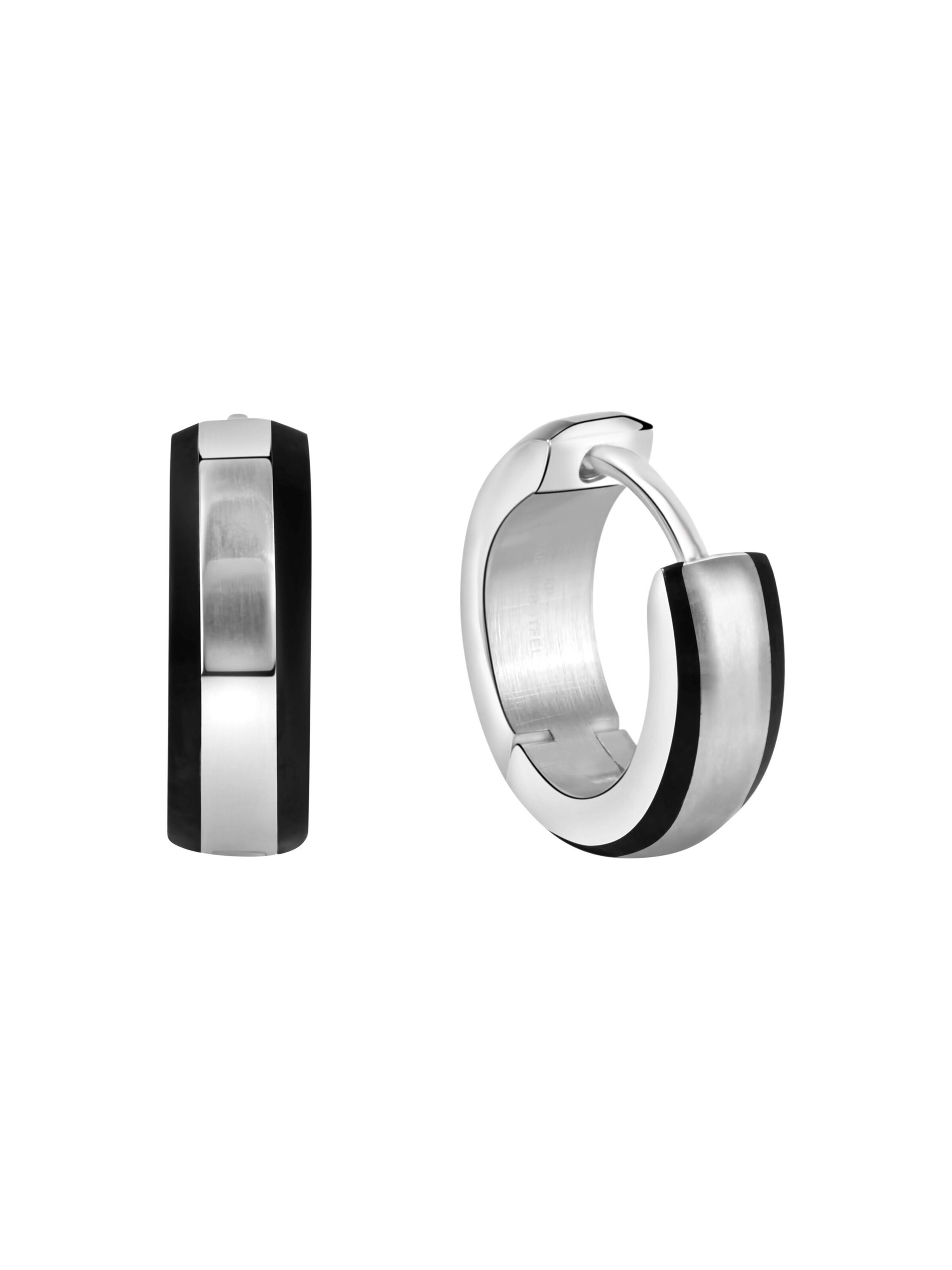 Zeeme Earring in Silver: front