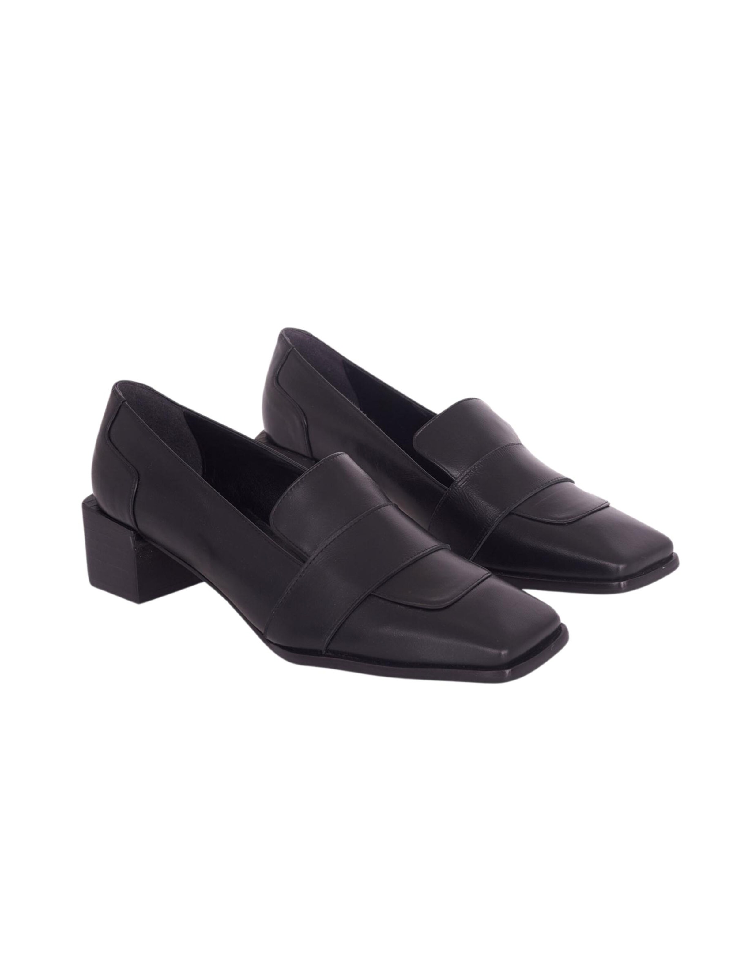 Mangara Atelier Pumps 'Mocassins Mangara louro en cuir' in Zwart
