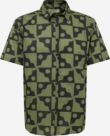 Thinking MU Regular fit Button Up Shirt 'TOM' in Green: front