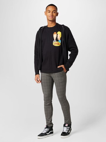 Only & Sons Shirt 'BEAVIS AND BUTTHEAD' in Black