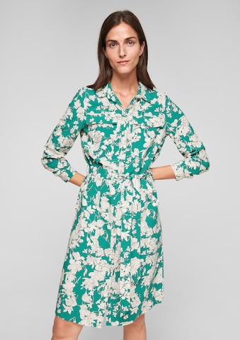 s.Oliver Shirt Dress in Green: front