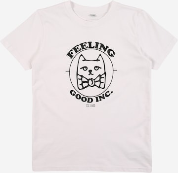 T-Shirt 'Feeling Good' Mister Tee en blanc : devant