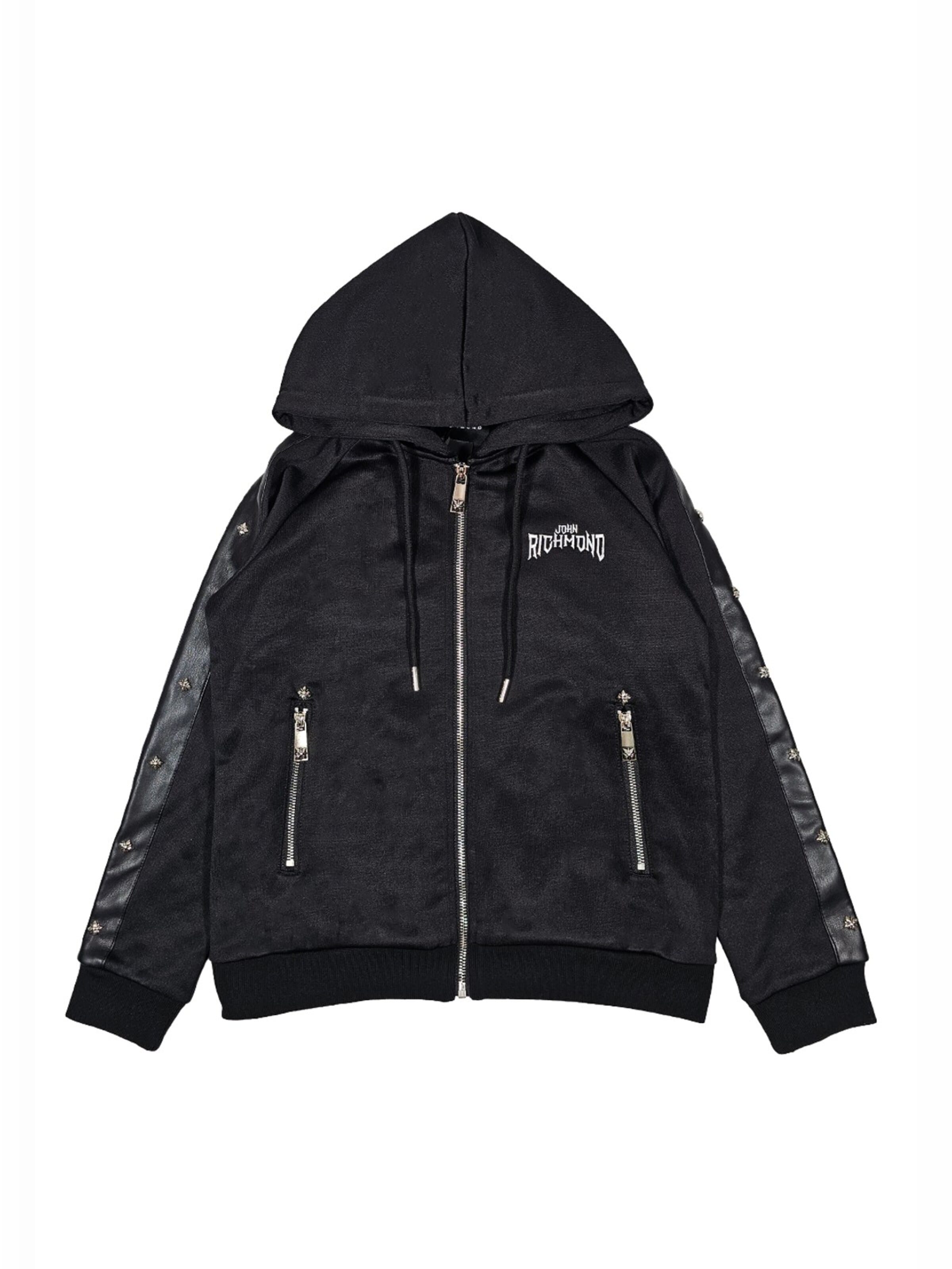 John Richmond Sweatshirt 'Felpa' in Zwart: voorkant