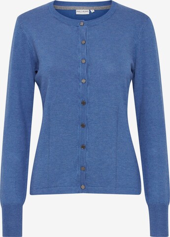 PULZ Jeans Gebreid vest ' SARA ' in Blauw: voorkant