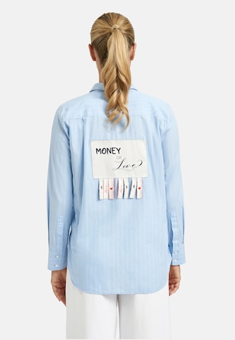 Smith&Soul Gestreifte Bluse mit Rücken-Patch in Blau