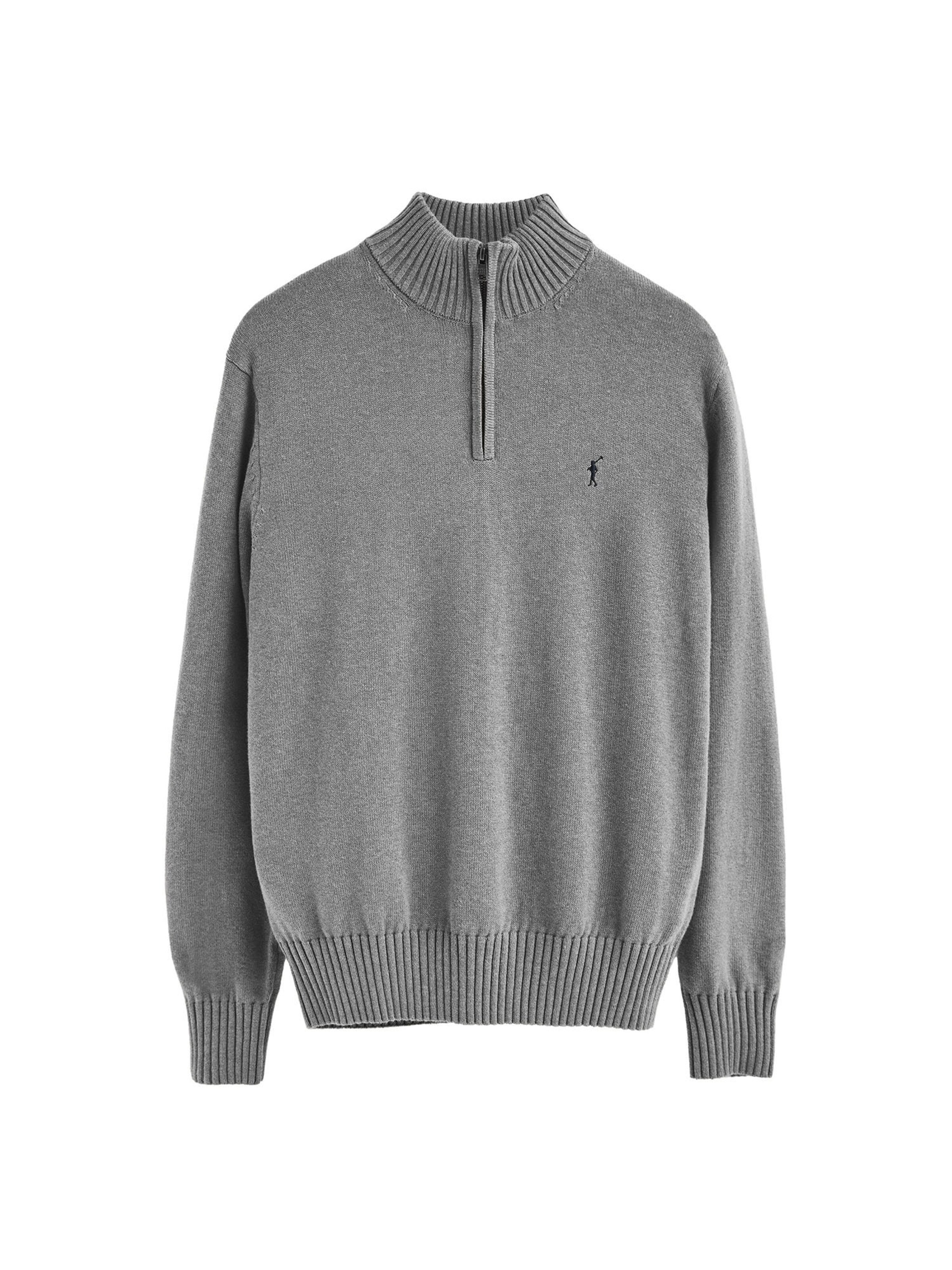 Polo Club Pullover in Grau: Vorderseite
