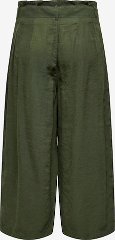 ONLY Bő szár Élére vasalt nadrágok 'Aminta-Aris' - zöld