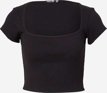 Tricou de la Nasty Gal pe negru: față