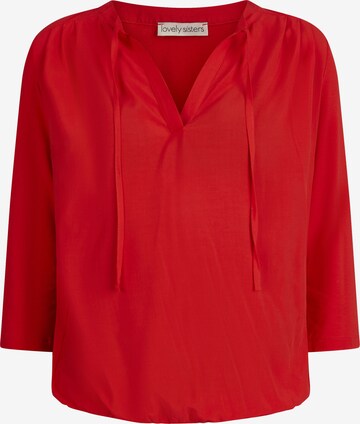 Lovely Sisters Blouse 'Tui' in Red: front