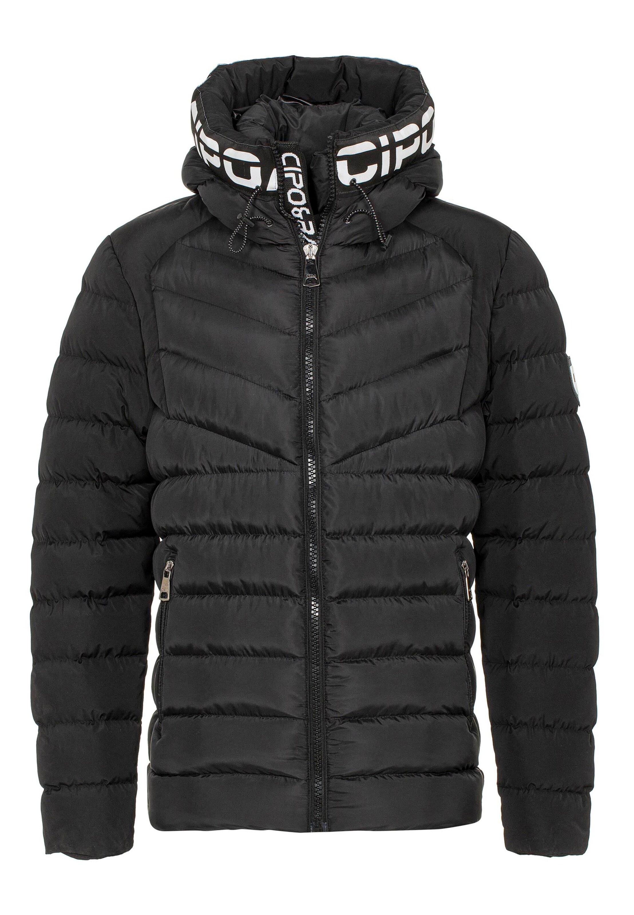 Veste d’hiver CIPO & BAXX en noir : devant