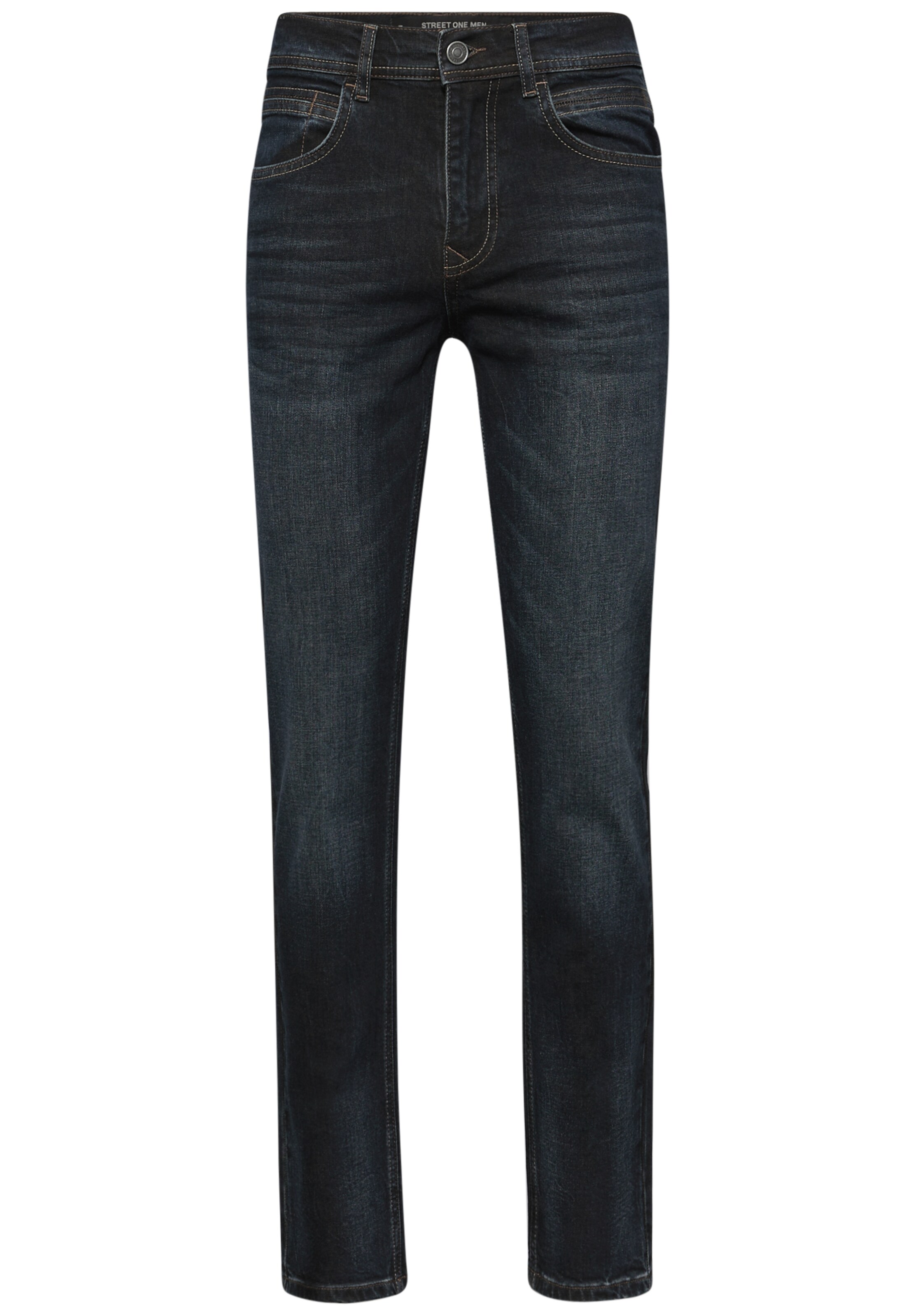 Street One MEN Slimfit Jeans in Blau: Vorderseite