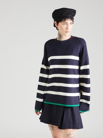 Pull-over 'ALBERTE' ONLY en bleu : devant