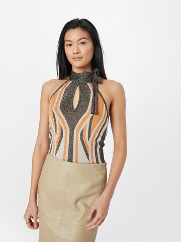 Karen Millen - Top en beige: frente