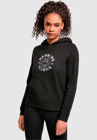 ABSOLUTE CULT Sweatshirt 'Stranger Things - Hawkins Tiger' in Black: front