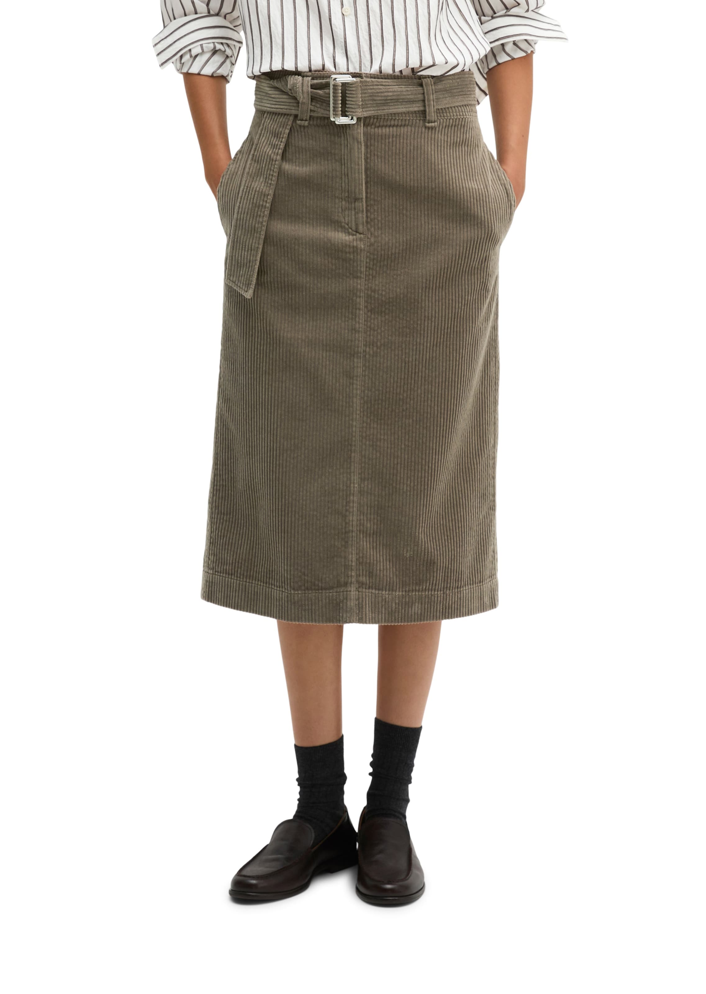 Marc O'Polo Rok in Bruin: voorkant