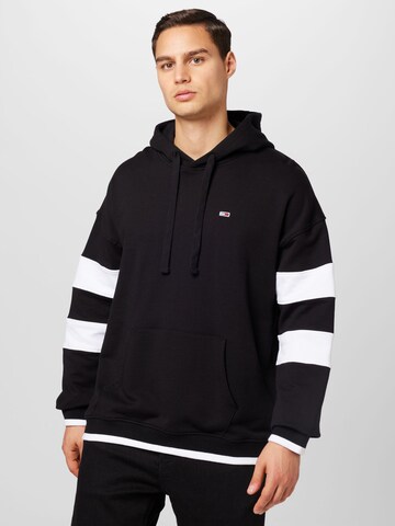 Tommy Jeans Sweatshirt in Zwart: voorkant