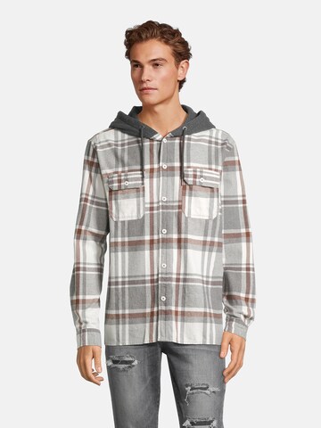 AÉROPOSTALE Regular fit Button Up Shirt in Grey: front