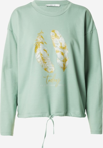ABOUT YOU Zip-Up Hoodie 'Frauke' in Green: front