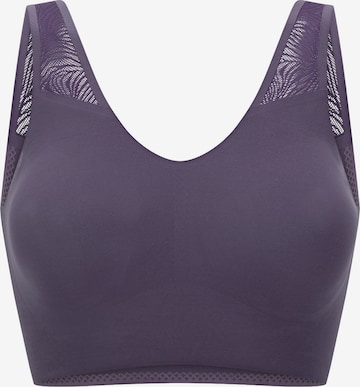 SCHIESSER T-Shirt Bustier ' Invisible Soft Lace ' in Blau: Vorderseite