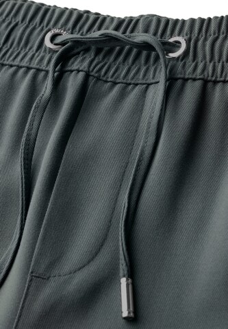 STREET ONE Loosefit Wide Leg Twill Hose in Grün