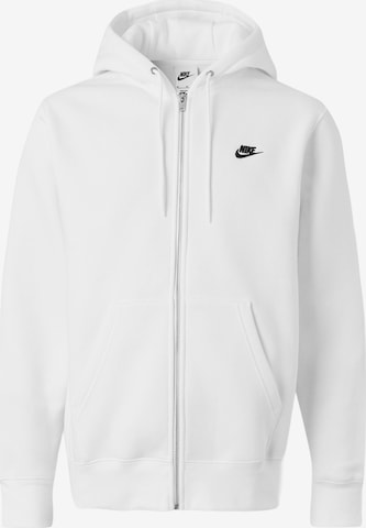 Nike Sportswear Кофта на молнии 'CLUB' в Белый: спереди