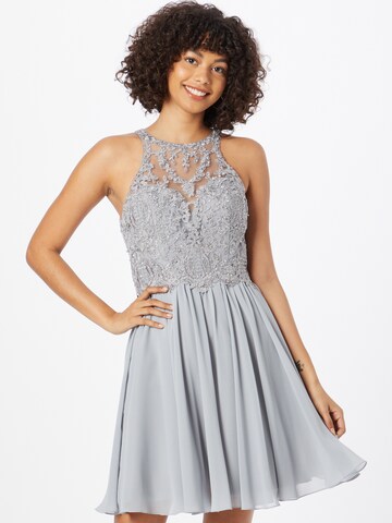 Laona - Vestido de gala en plata: frente